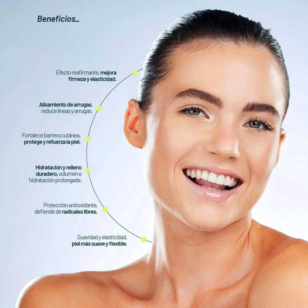 Mujer aplicando Aetheria Éclat Lift sérum reafirmante antiedad con textura ligera y acabado suave